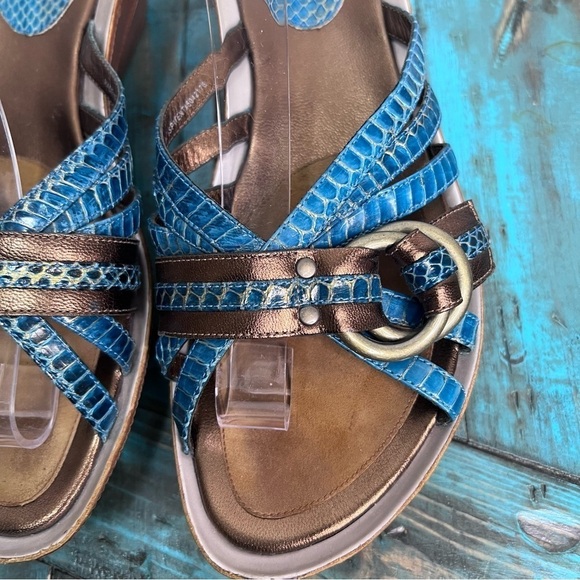 Cole Haan Nike Air Bronze & Blue Sandals Size 11 - Picture 5 of 15